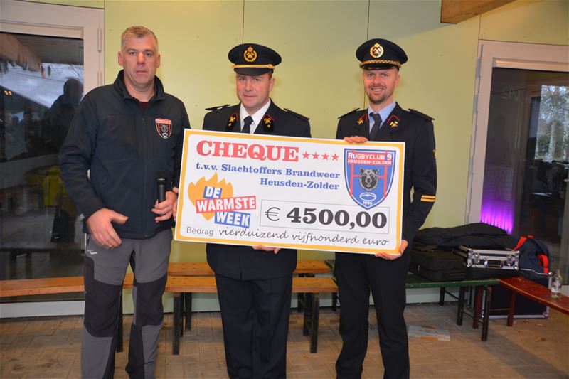 Benefiet van Rugbyclub 9 bracht 4500 euro op
