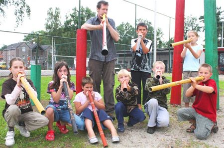 Blazen op de didgeridoo