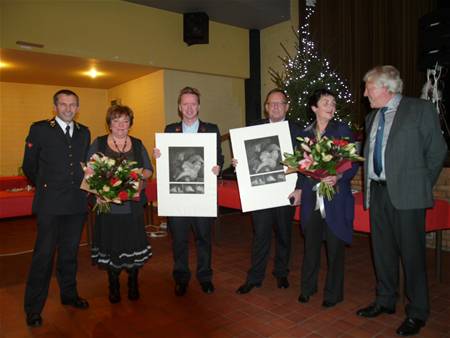 Brandweer huldigde manschappen