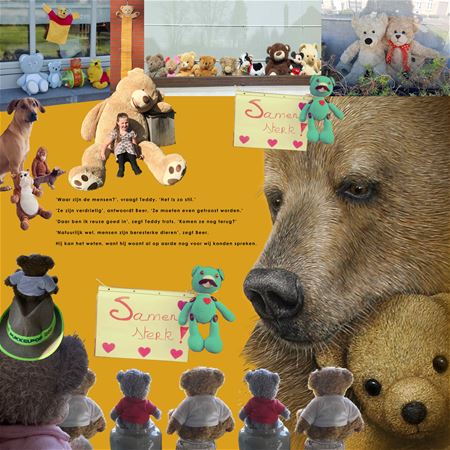 Collage en verhaaltje van de berenfoto's