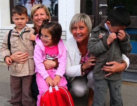 De eerste schooldag, de eerste traantjes