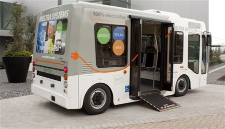 Electrobus voor het eerst hier te kijk