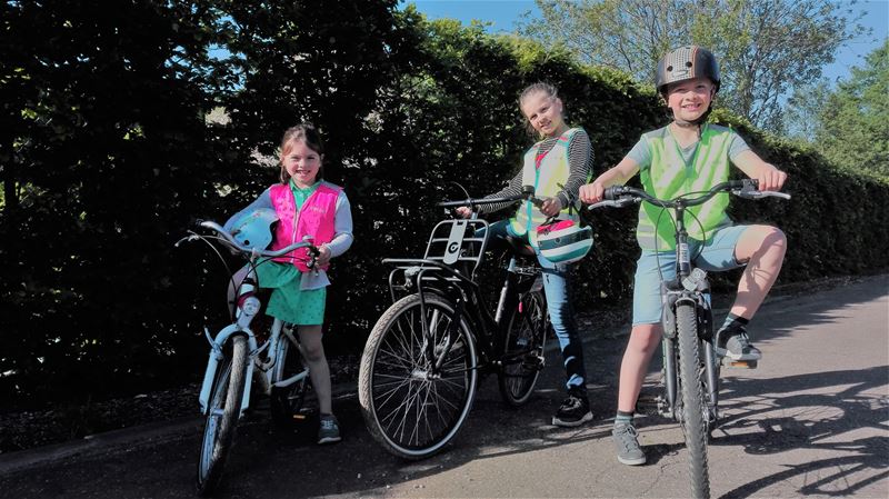 Fietser van de week: Els, Liene, Ferre en Lauke