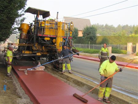 Fietspad wordt gegoten