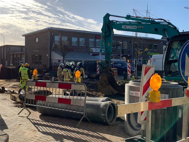 Gaslek bij werken aan Pastoor Van Mierlolaan