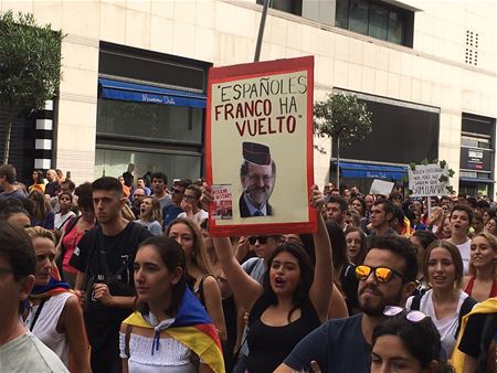 Honderdduizenden op straat in Barcelona