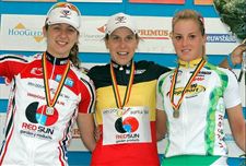 Kampioenenpodium op Heusdense koers