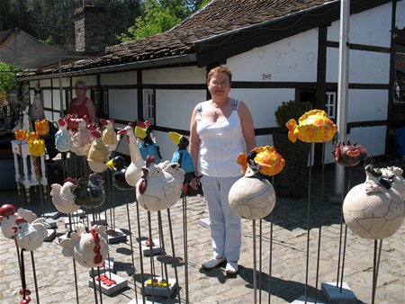 Keramiekkunstenaars trotseren de warmte