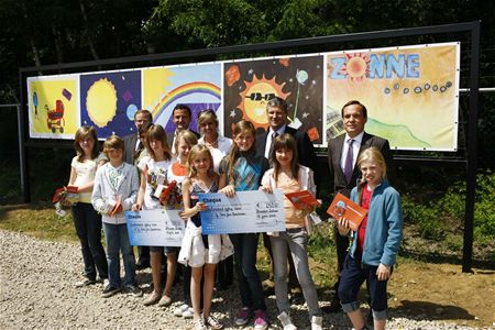 Kinderkunst aan zonnepark