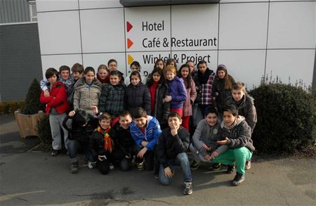 Leerlingen op bedrijfsbezoek