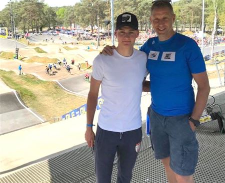 Mathieu van der Poel bezoekt BMX Zolder