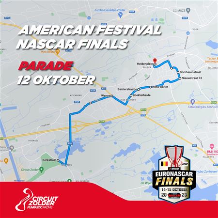 NASCAR-parade rijdt morgen langs 't Weyerke