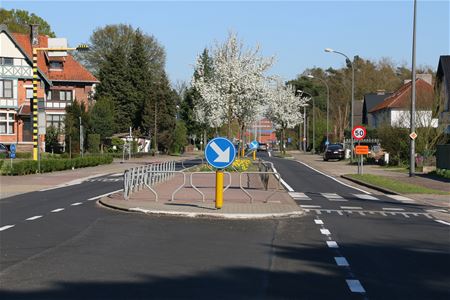 Nieuwe belijning op de Koolmijnlaan