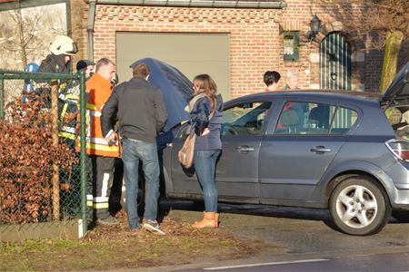 Oliespoor en beginnende autobrand