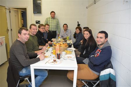 Ontbijt omdat iedereen komt werken