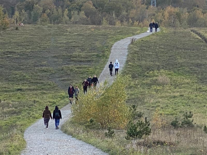 Ook mijnterril is populaire wandelplek