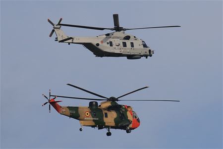 Oude en nieuwe reddingshelicopter