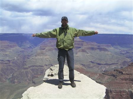 Paul Coolen op de Grand Canyon