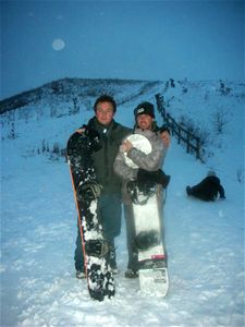 Snowboarden op de mijnterril