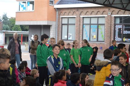 Sportieve leerlingen in De Brug
