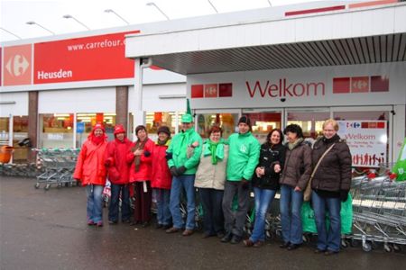 Staking bij Carrefour