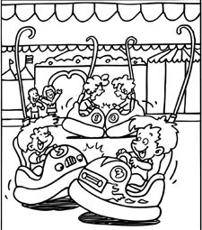 Tekeningen kleuren voor de kermis