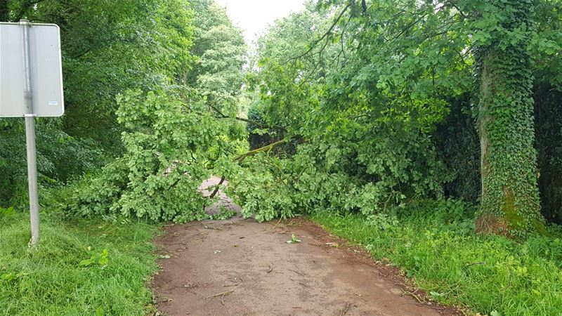 Toegang tot fietsroute versperd