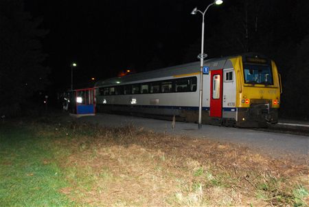 Trein met steen bekogeld