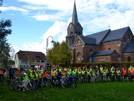 Vormelingen op fietstocht
