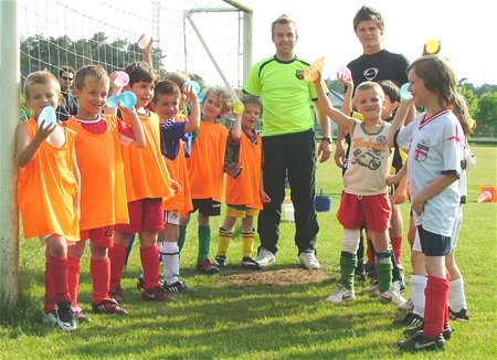 Waterballonnen na de laatste training