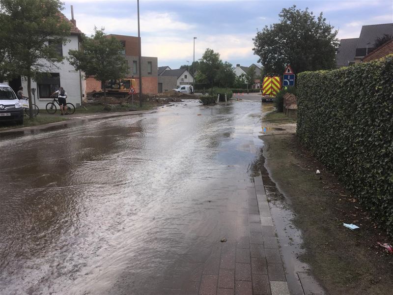 Waterleiding doorgetrokken bij werken