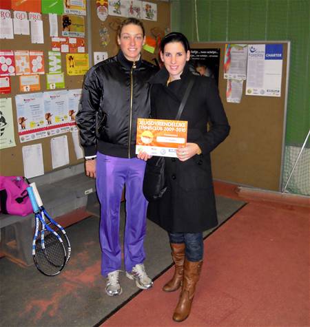 Yanina Wickmayer trainde in Heusden