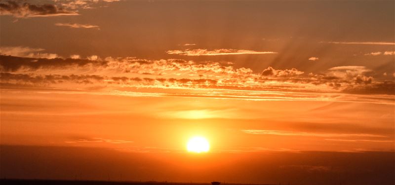 Zonsondergang vanop de terril