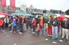 Honderden voetballiefhebbers in 't centrum