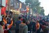 Supporters vieren Turkse titel van Galatasaray