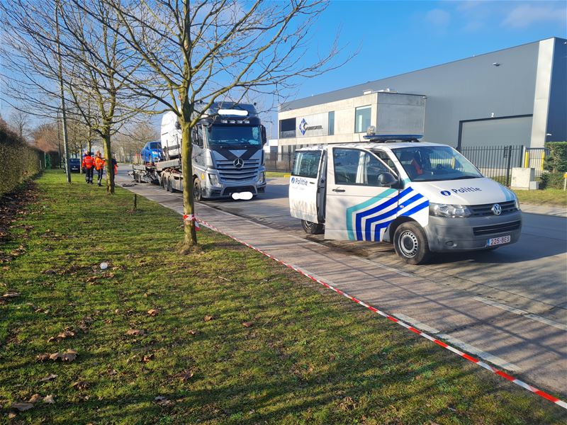 4 vrachtwagens slordig met lading