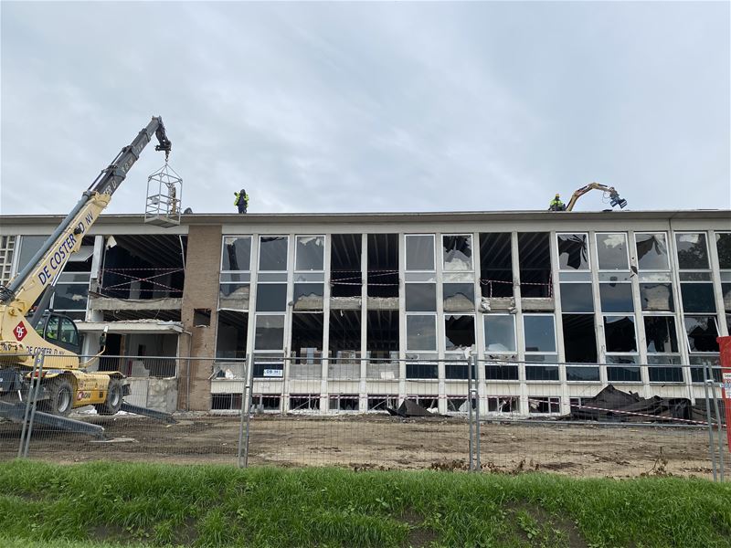 Afbraak oude CVO-gebouw is gestart