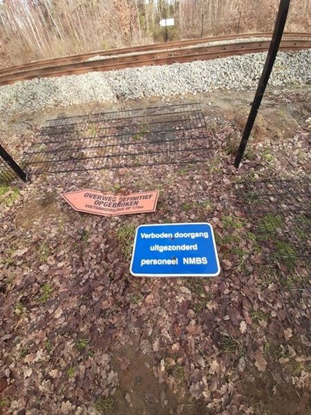 Afsluiting spoor Beringerheide alweer vernield