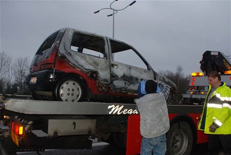 Auto brandt uit op E 314