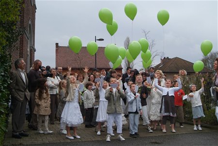 Ballonnen van communicanten