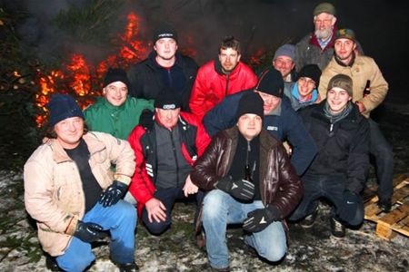 Berkenbos verbrandt zijn kerstbomen