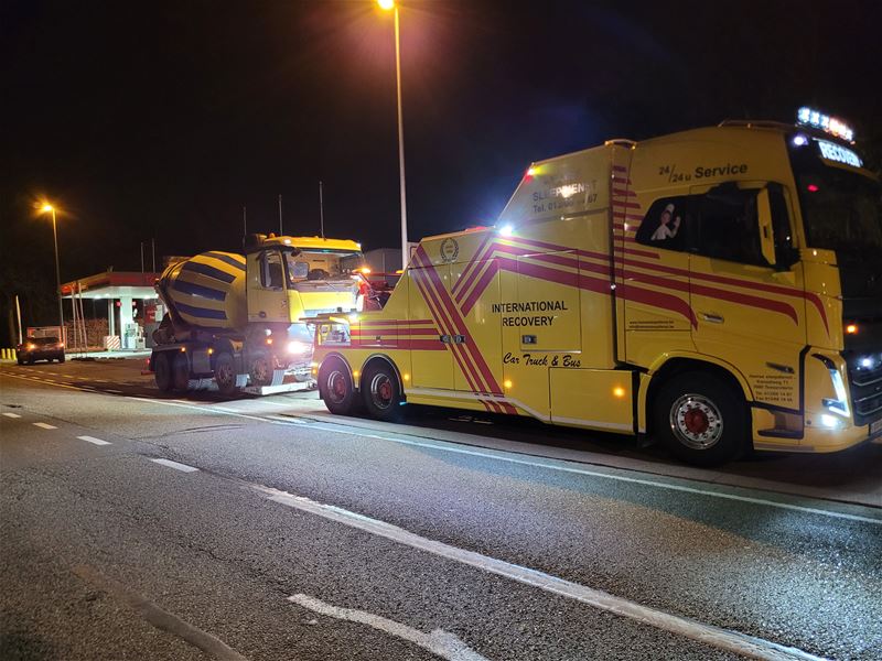 Betonmixer was met niets in orde