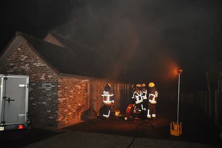 Brand in achterbouw in Schaltusstraat