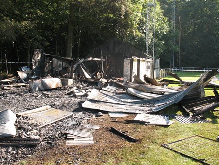 Brand verwoest voetbalkantine