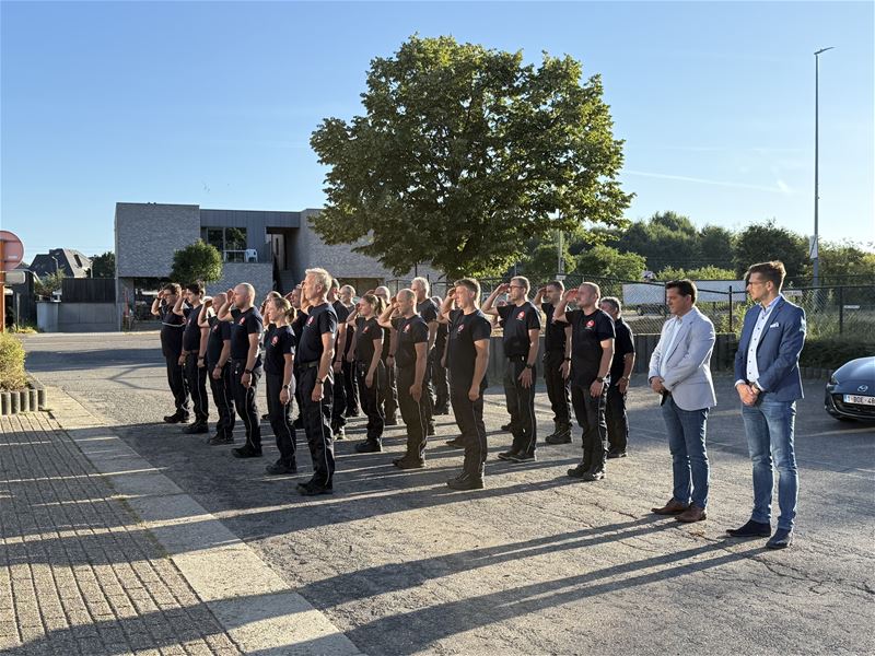 Brandweer herdenkt Benni en Chris