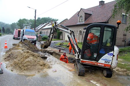 Breuk in de waterleiding