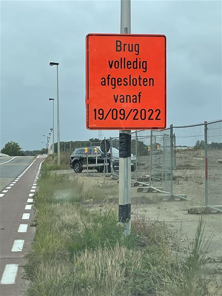 Brug is vanaf vandaag afgesloten