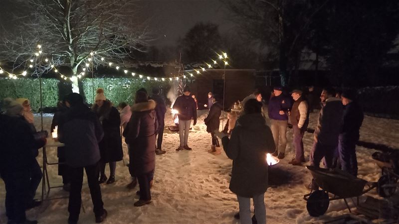 Burenborrel in de Corbiestraat