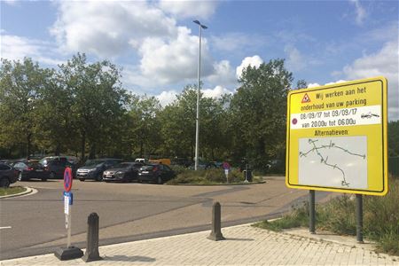 Carpoolparking wordt gereinigd