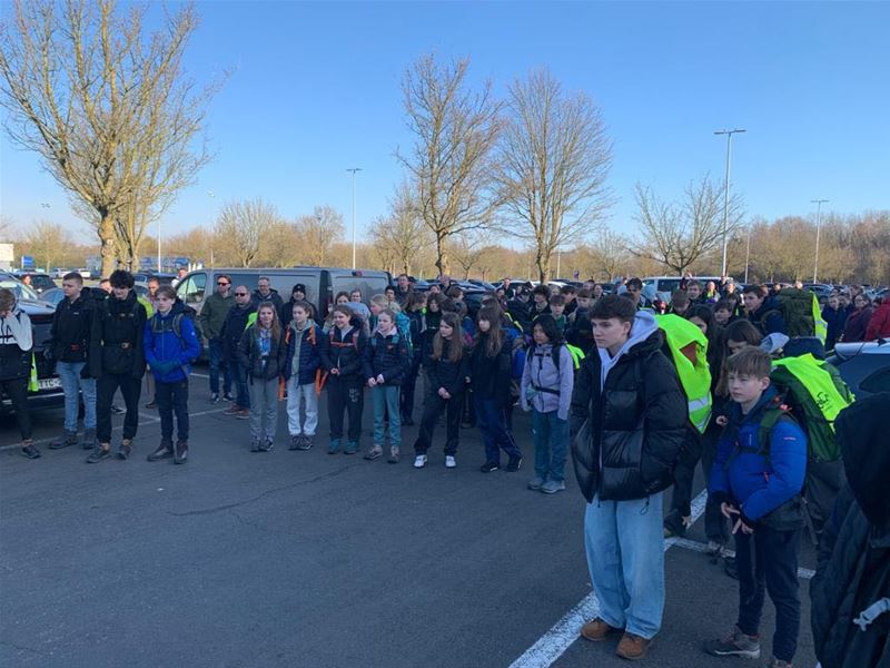 Collegeleerlingen zijn op QR-tocht